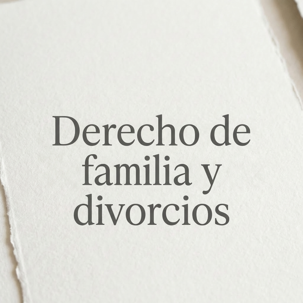 Texto: Derecho de familia y divoricos